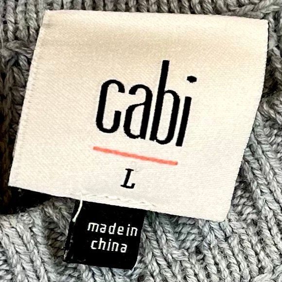 Cabi Fair Play Ribbed Blue Reversible Knit Sweater Large - Picture 10 of 13